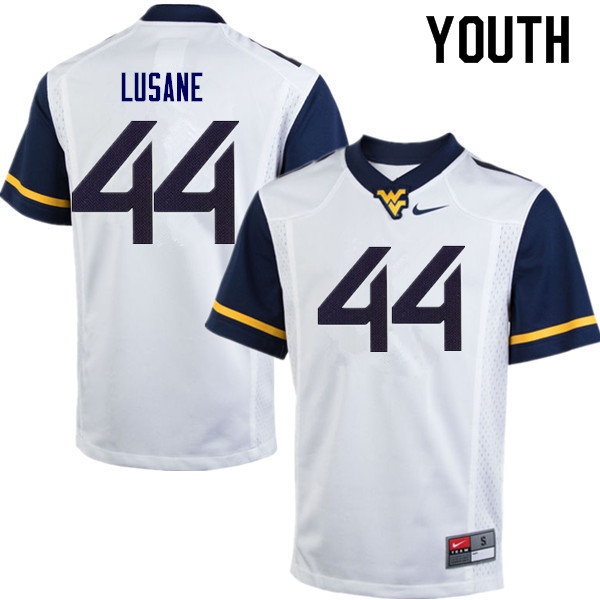 NCAA Youth Rashon Lusane West Virginia Mountaineers White #44 Nike Stitched Football College Authentic Jersey TB23R67IL